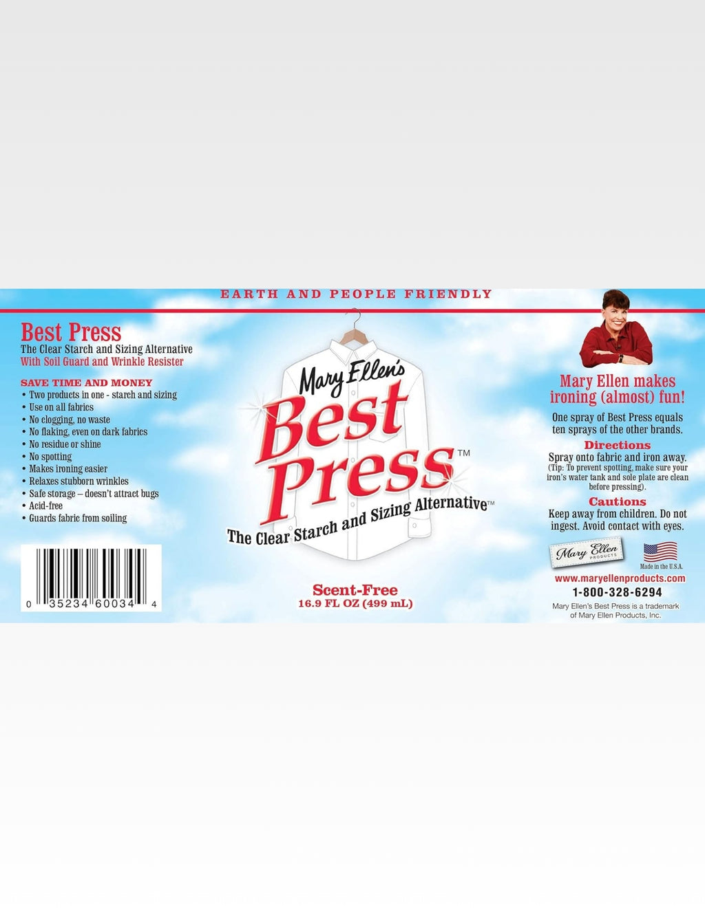 Mary Ellen's Best Press, 16.9-Ounces, Scent Free