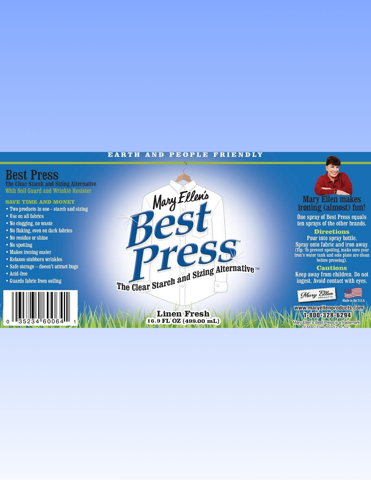Mary Ellen's Best Press, 16.9-Ounces, Linen Scent
